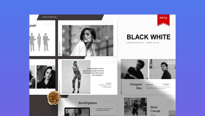 Black &amp; White PowerPoint Templates w/ Simple PPT Backgrounds | Envato Tuts+
